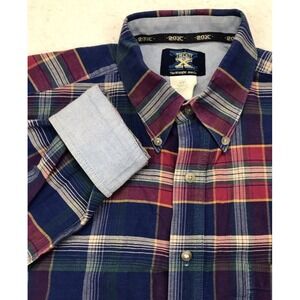 VTG Wrangler 20X Western Shirt Mens LARGE Plaid Flip Cuffs‎ Pocket Long Sleeve